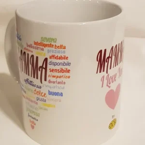 TAZZA AUGURI MAMMA SCRITTE COLORATE
