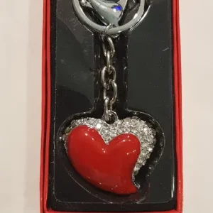 PORTACHIAVI CUORE CON STRASS