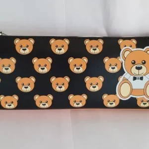 ASTUCCIO PORTAPENNE E TROUSSE con orsetti brown