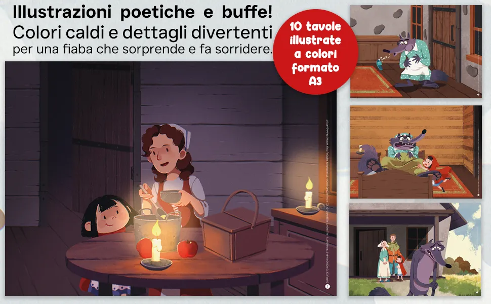 CAPPUCCETTO ROSSO – FIABA STRAVAGANTE- storia kamishibai bilingue - immagine 6