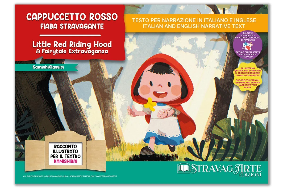 CAPPUCCETTO ROSSO – FIABA STRAVAGANTE- storia kamishibai bilingue