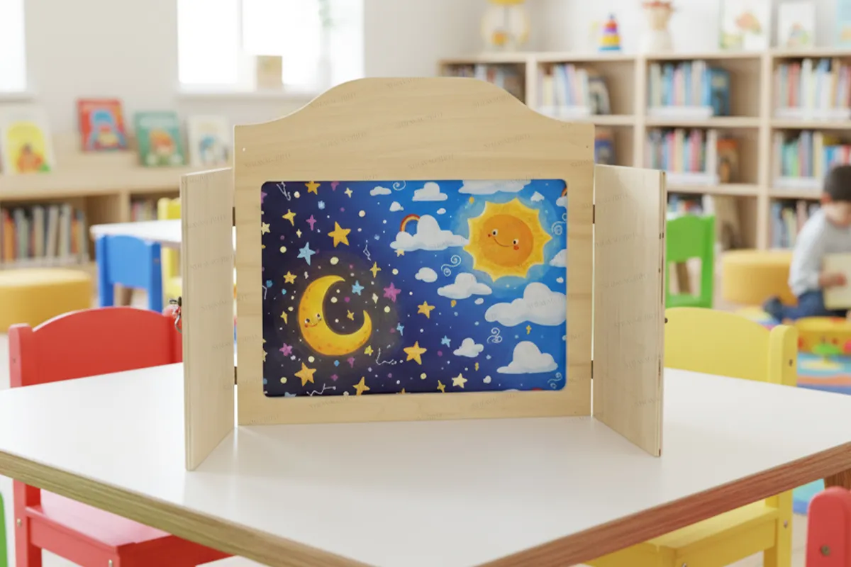 Teatrino Kamishibai in legno non trattato – con manuale illustrato incluso - immagine 3