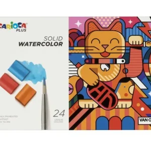 Carioca Plus Solid Watercolor Acquerelli – Set da 24