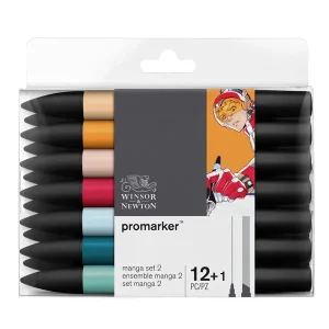Winsor & Newton Promarker – Set 12+1. Set Manga 2