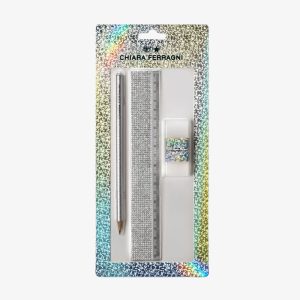 Set Chiara Ferragni con Matita, Gomma e Riga da 20cm