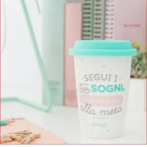 Tazza take away in ceramica Mr Wonderful